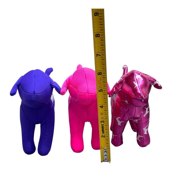 Victorias Secret PINK 1986 Dogs Set Of 3 Plush Toy Collection Metallic Blue Lot - Picture 5 of 6